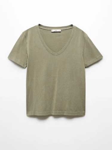V-neck cotton T-shirt
